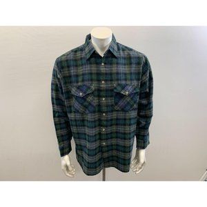 National  Men's Medium Button Up Wool Blend Shirt